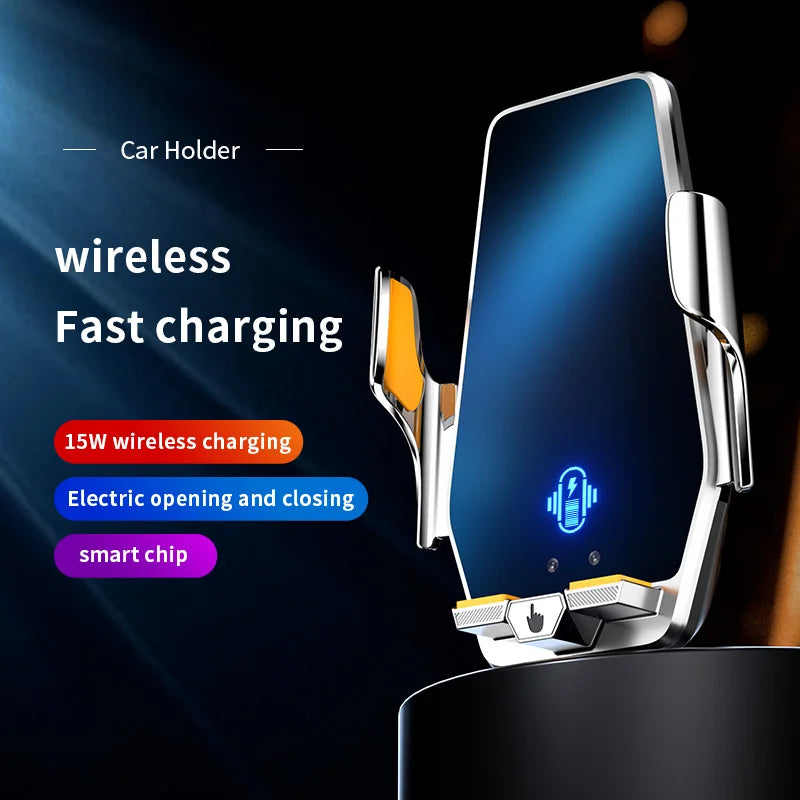 "Magnetic Car Mount with Fast Wireless Charging – 66W Phone Holder for Safe Driving"