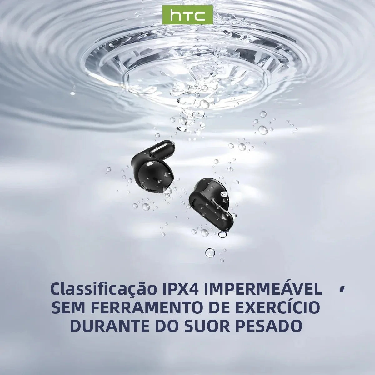 Ultra HD Sound HTC NE20 Wireless Earbuds – Bluetooth V6 Sports Headphones with AI Translator"